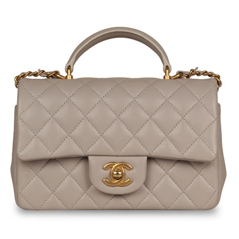 classic chanel mini|chanel mini flap bag with top handle.